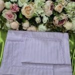 Set lenjerie de pat hotelier Eurostandart culoarea violet cu dungi satinate Alintuș