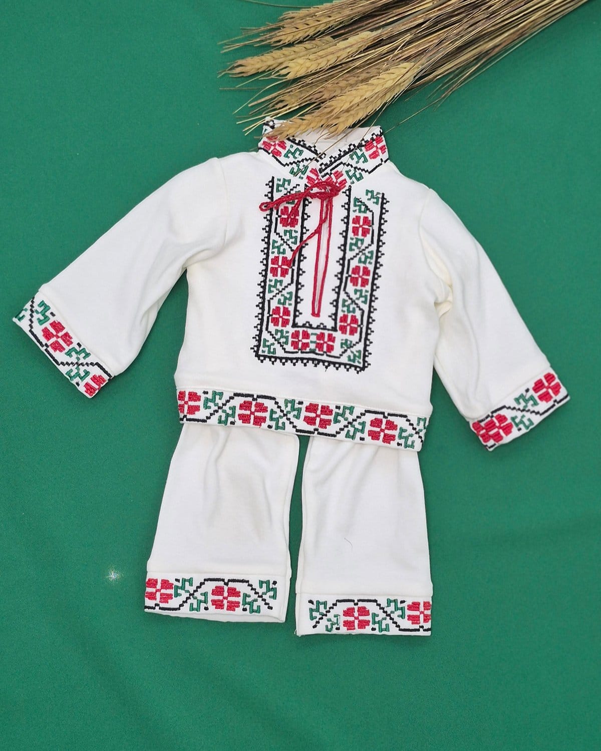 COSTUM TRADIȚIONAL BEBY Costum tradițional bebeluși bumbac - imagine 1